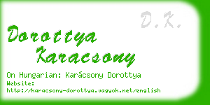 dorottya karacsony business card